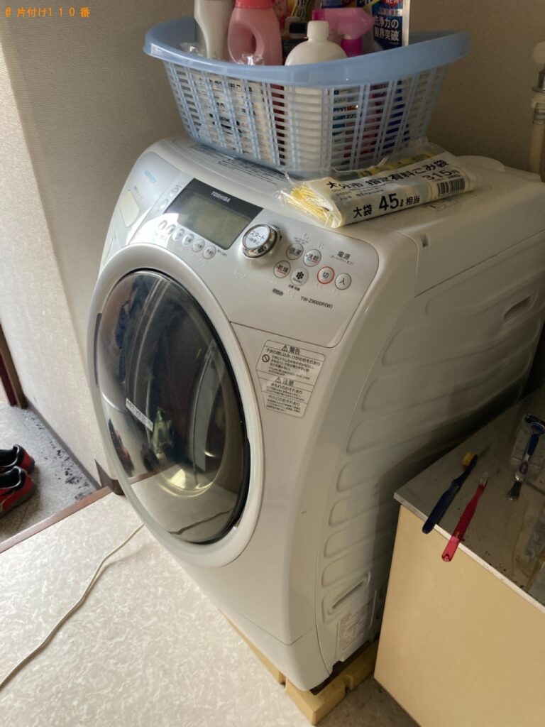 【大分市仲西町】洗濯機、こたつ、シングルベッド、テレビ台等の回収