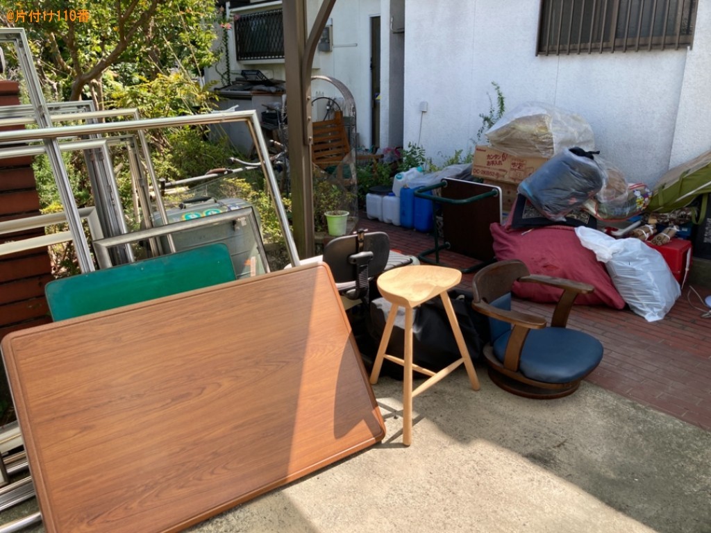 【大分市】テーブル、椅子、タンス、ポリタンク、調理器具等の回収