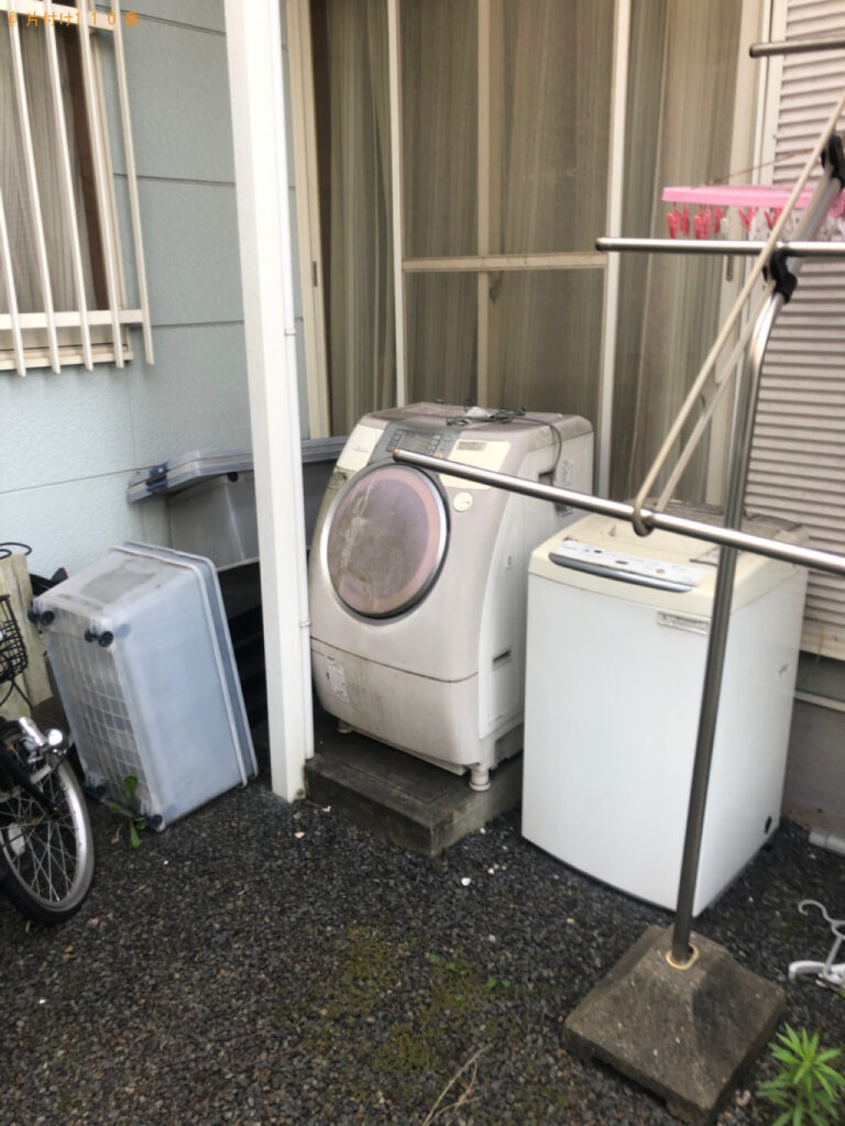 【大分市】ドラム式乾燥機付洗濯機、洗濯機、テレビ台等の回収・処分