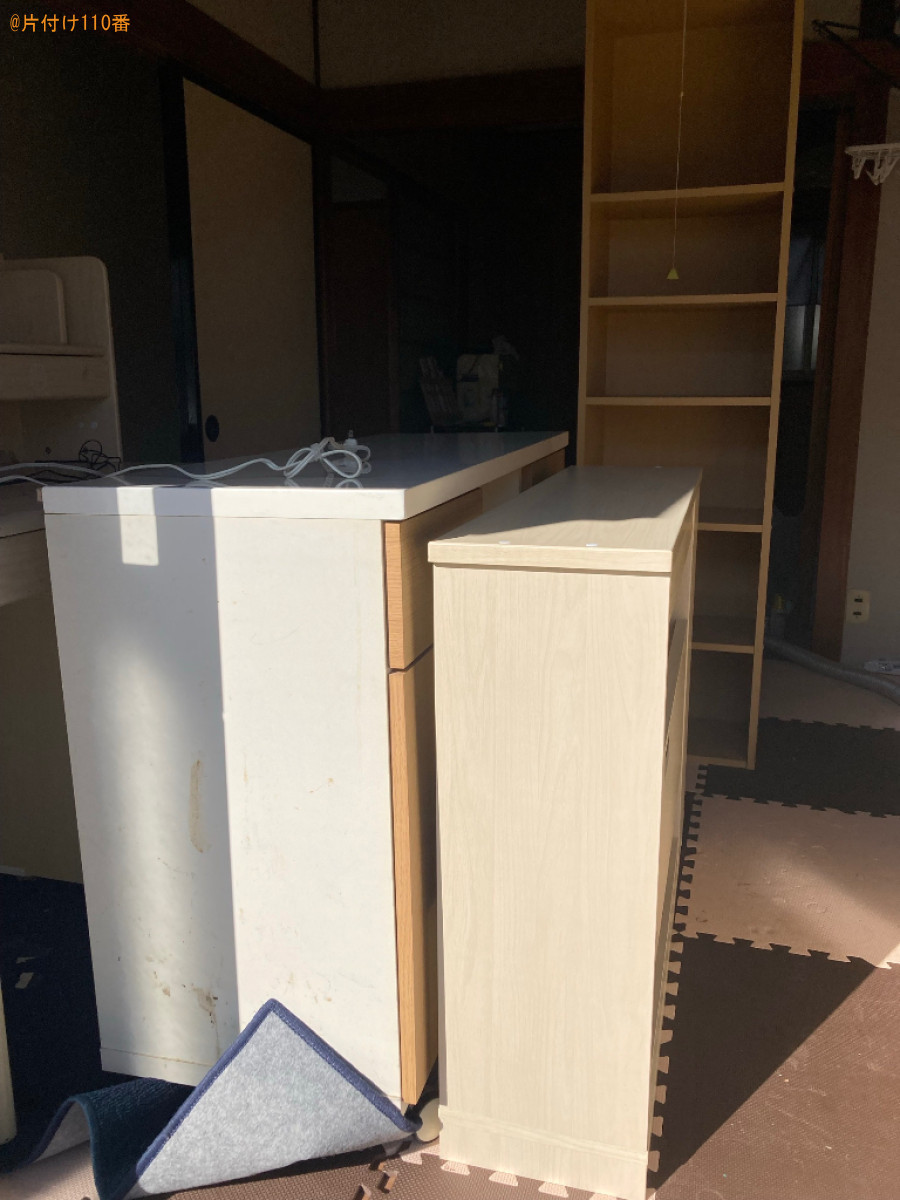 学習机、サイドボード、棚等の回収・処分ご依頼　お客様の声